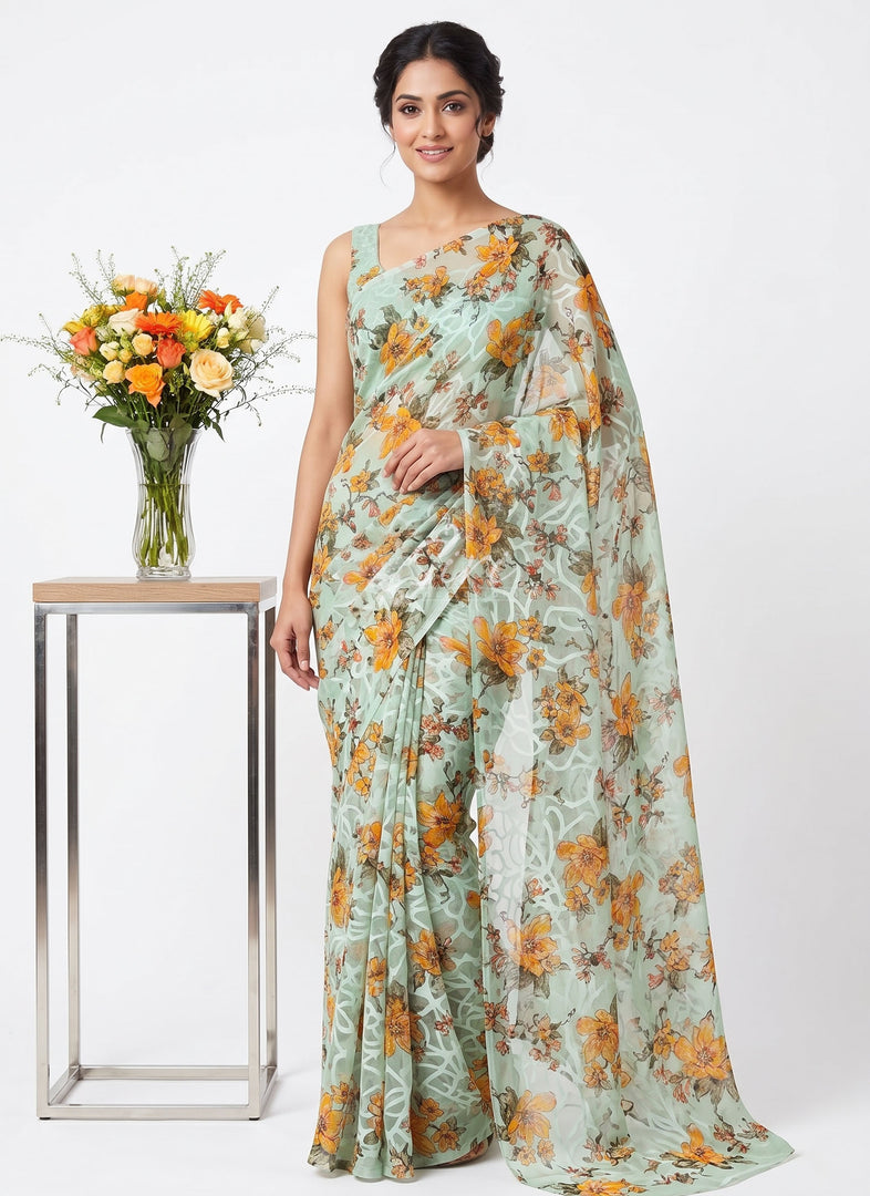 Garden Vareli High Quality Special Spectra Brasso Saree