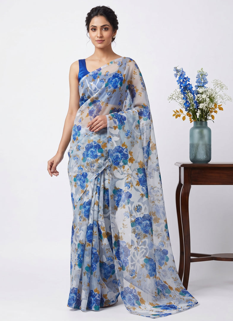 Garden Vareli High Quality Special Spectra Brasso Saree