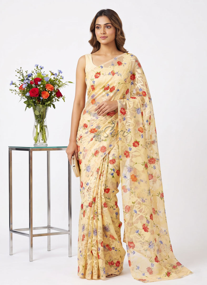 Garden Vareli High Quality Special Spectra Brasso Saree