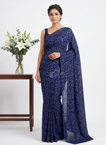 Load image into Gallery viewer, Beautiful Garden Vareli Lock Chiffon Brasso Saree