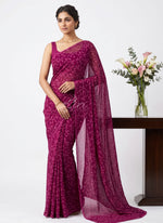 Load image into Gallery viewer, Beautiful Garden Vareli Lock Chiffon Brasso Saree