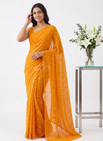 Load image into Gallery viewer, Beautiful Garden Vareli Lock Chiffon Brasso Saree