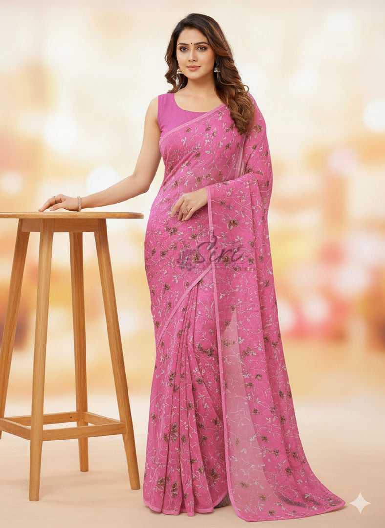 Garden Vareli Latest Uno Tarangini Georgette Saree