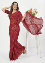 Load image into Gallery viewer, Latest Garden Vareli Latest Uno Tarangini Georgette Saree