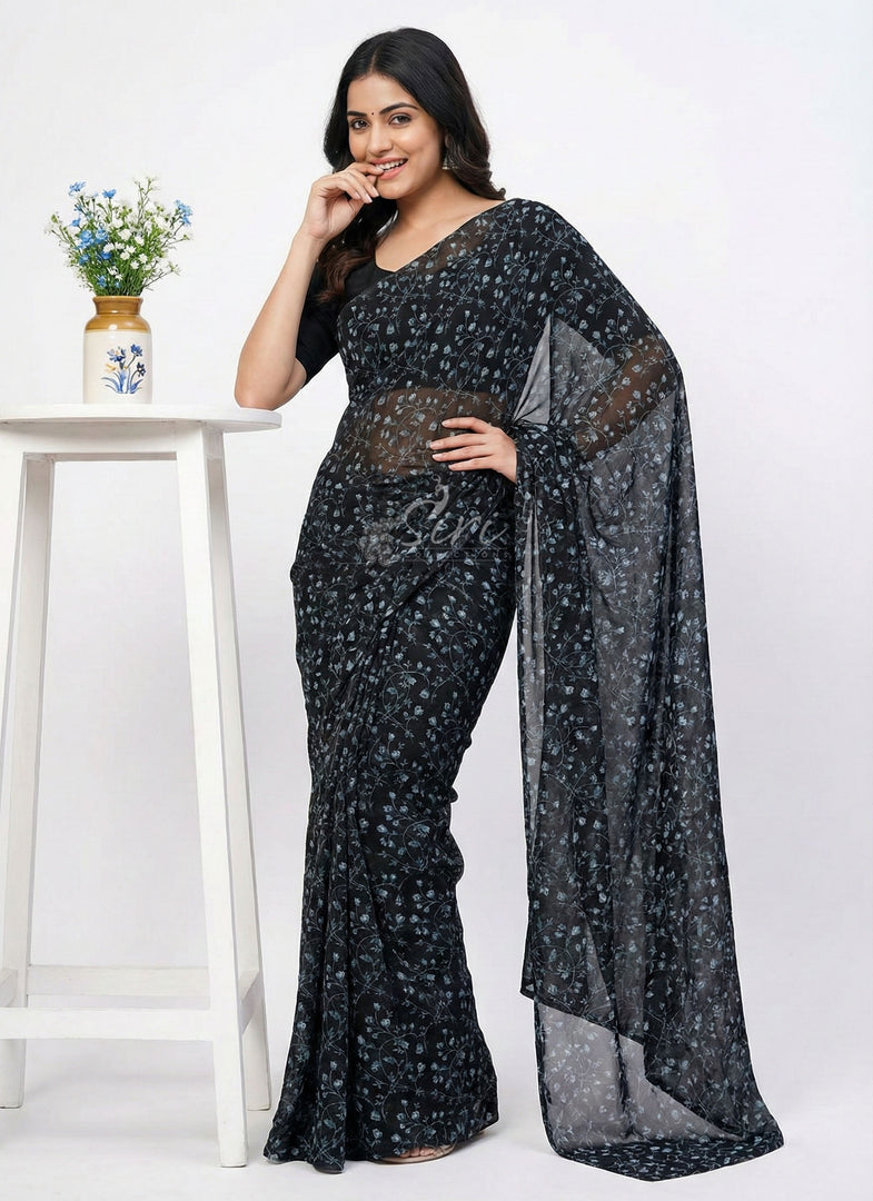 Latest Garden Vareli Latest Uno Tarangini Georgette Saree