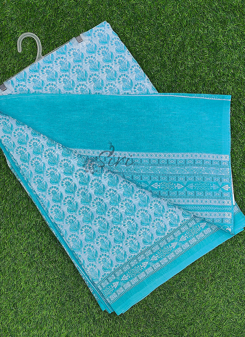 Latest Garden Vareli Printed Lentus Saree