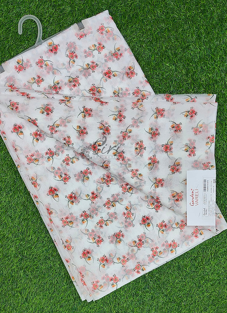 Latest Garden Vareli Printed Lentus Saree