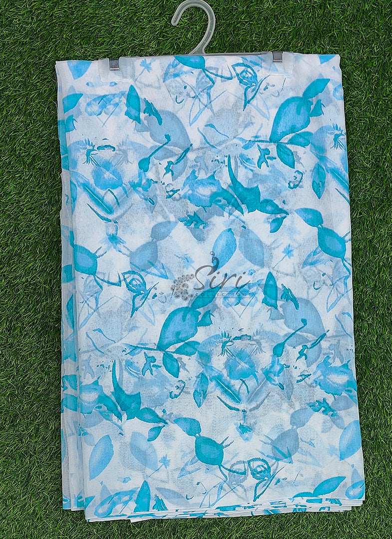 Authentic Garden Vareli Printed Lentus Saree