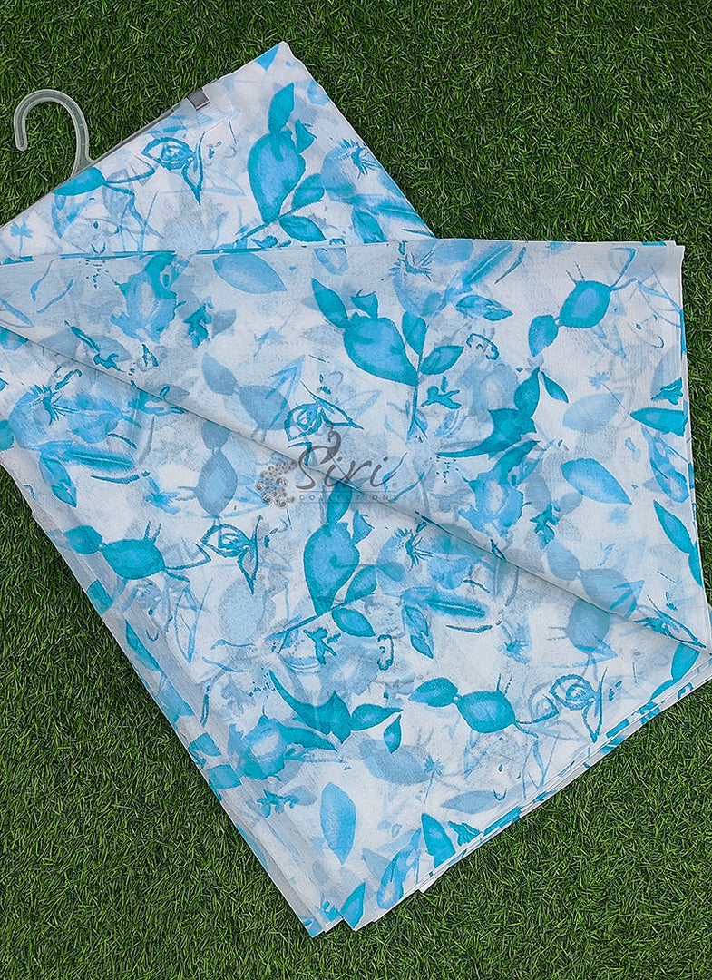 Authentic Garden Vareli Printed Lentus Saree