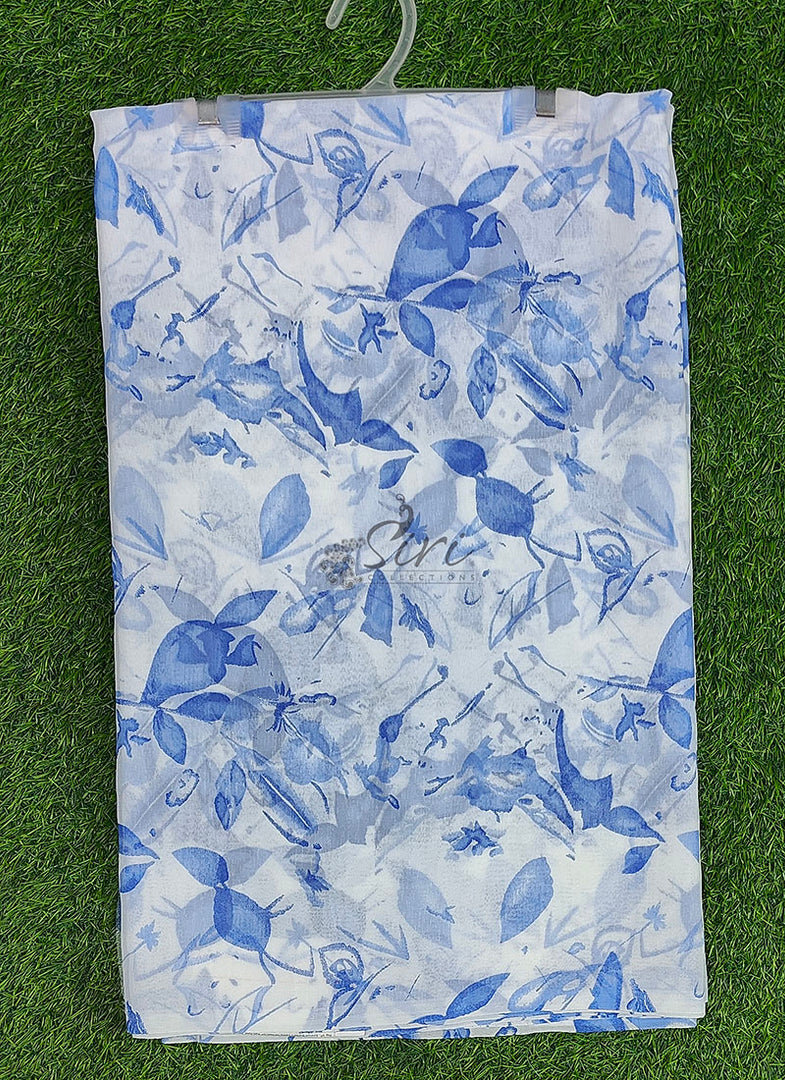 Authentic Garden Vareli Printed Lentus Saree