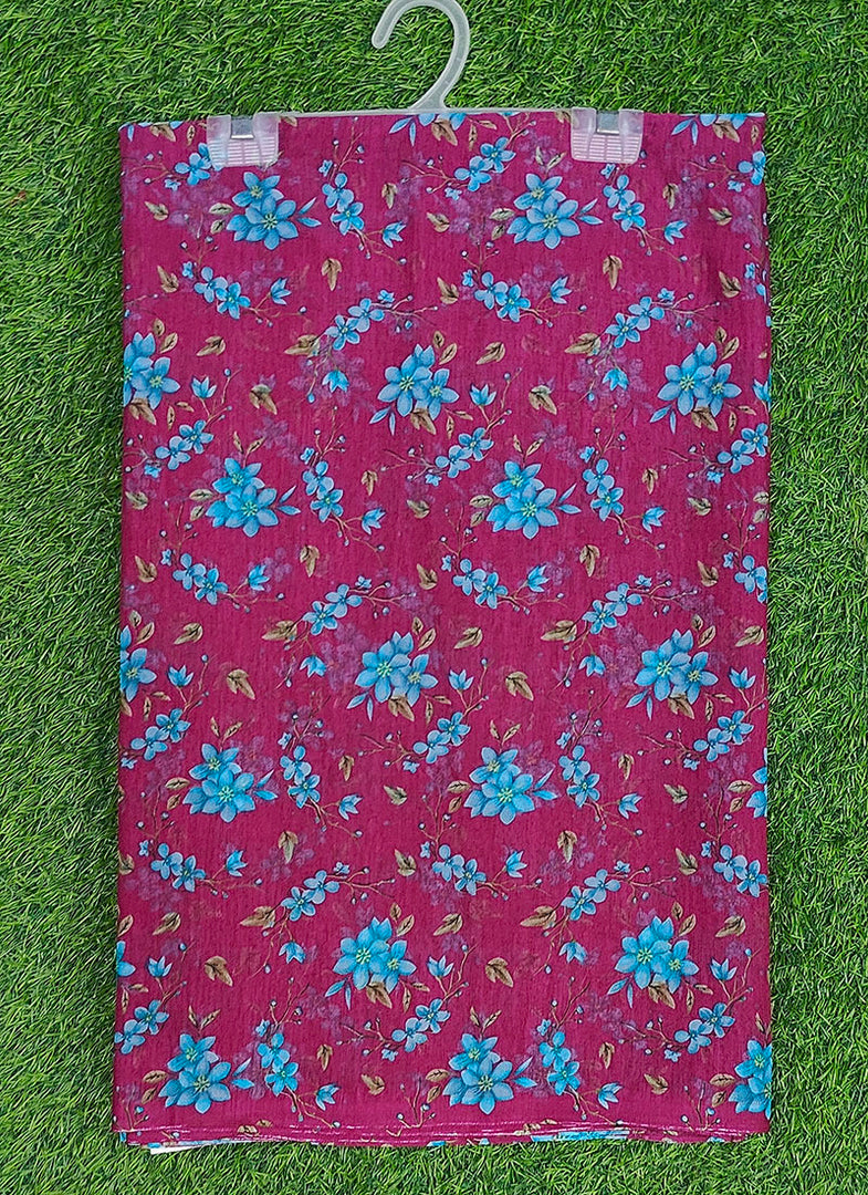Authentic Garden Vareli Printed Lentus Saree