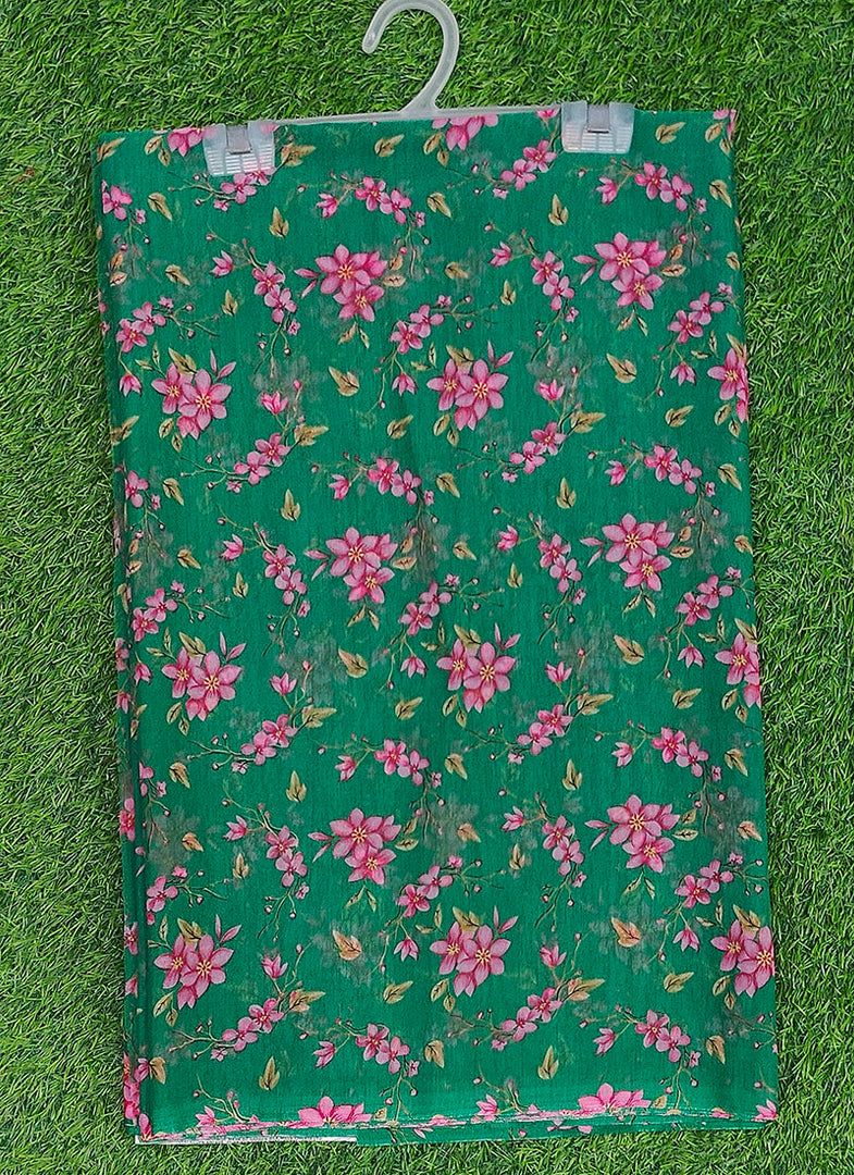 Authentic Garden Vareli Printed Lentus Saree