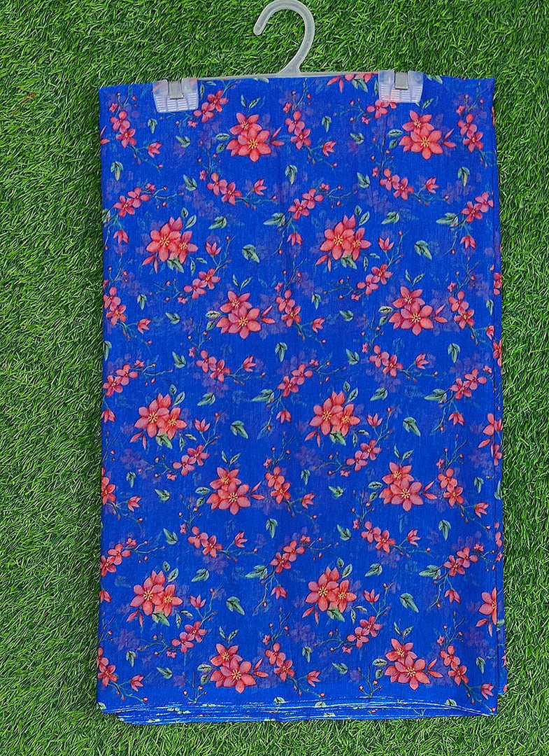 Authentic Garden Vareli Printed Lentus Saree
