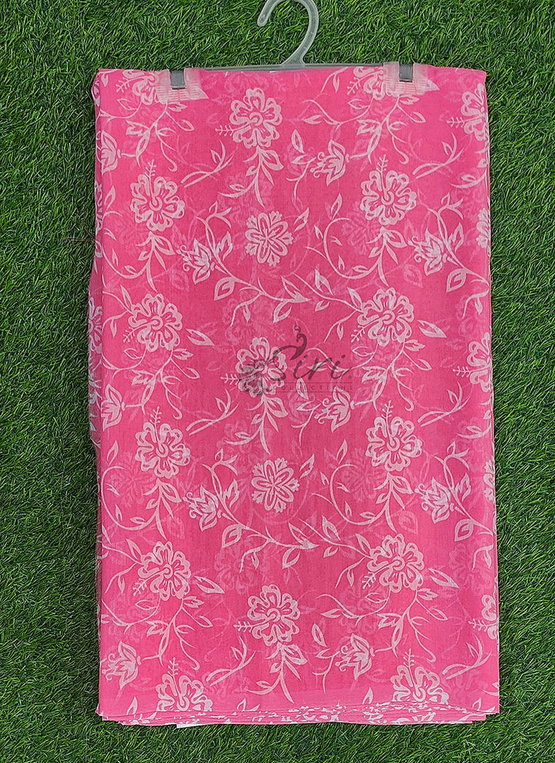 Beautiful Garden Vareli Printed Lentus Saree
