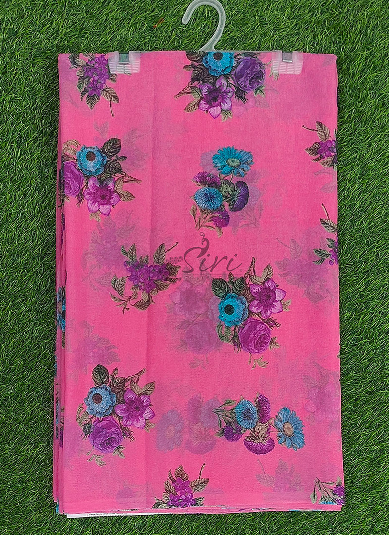 Beautiful Garden Vareli Printed Lentus Saree