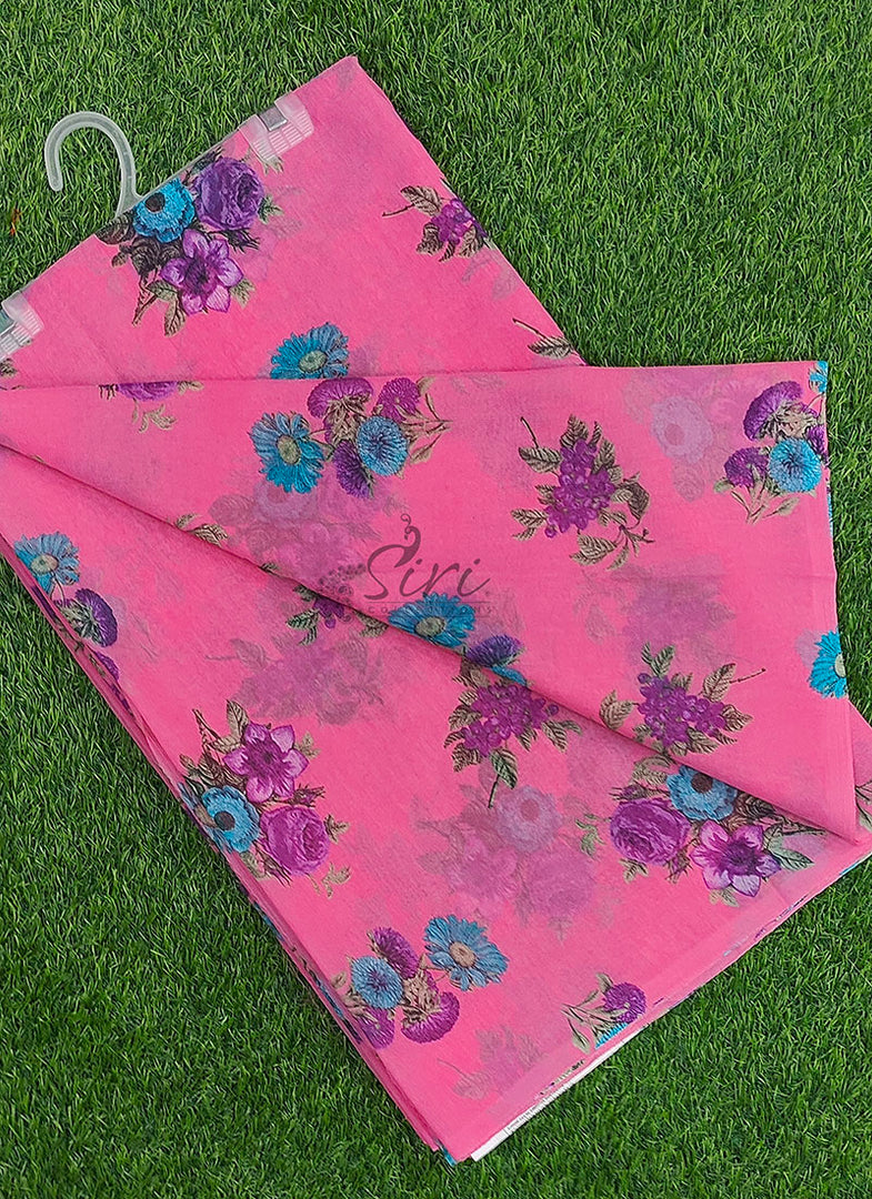 Beautiful Garden Vareli Printed Lentus Saree