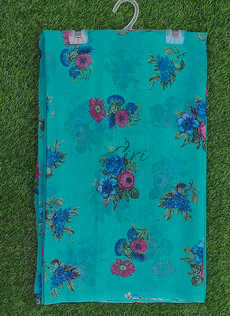Beautiful Garden Vareli Printed Lentus Saree
