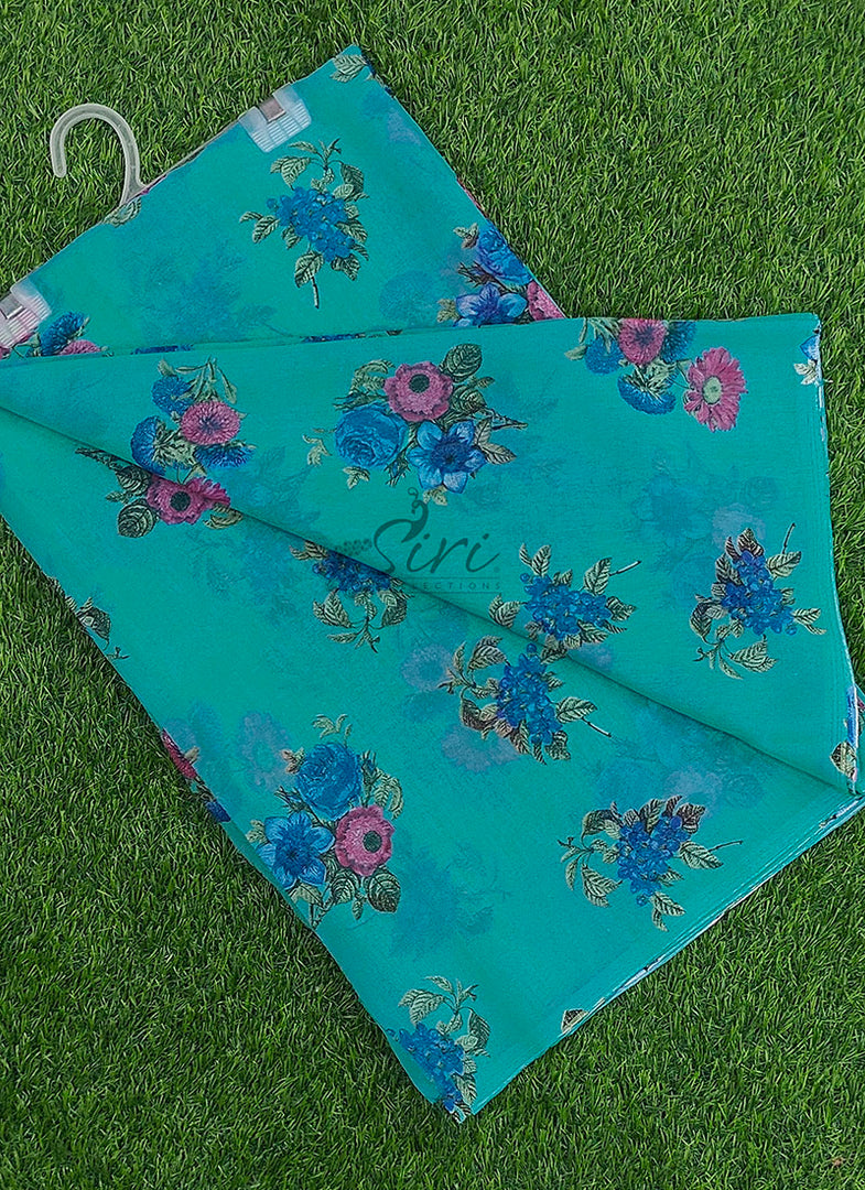Beautiful Garden Vareli Printed Lentus Saree