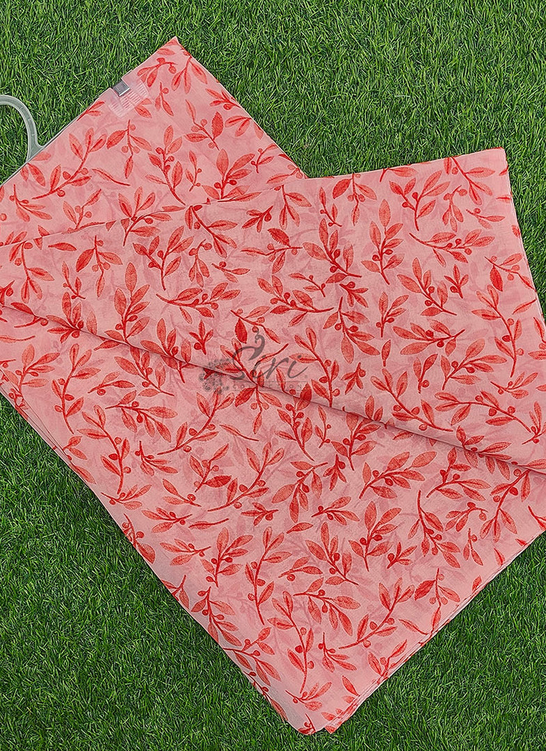 Beautiful Garden Vareli Printed Lentus Saree