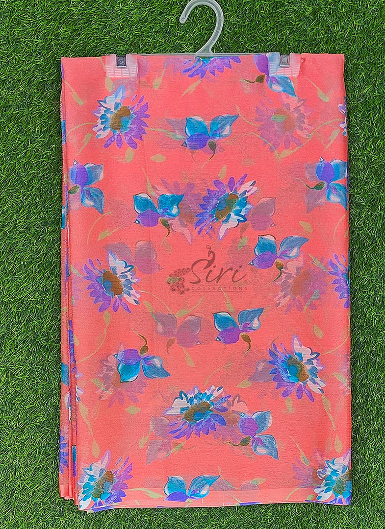 Garden Vareli Latest Printed Nara Chiffon Saree