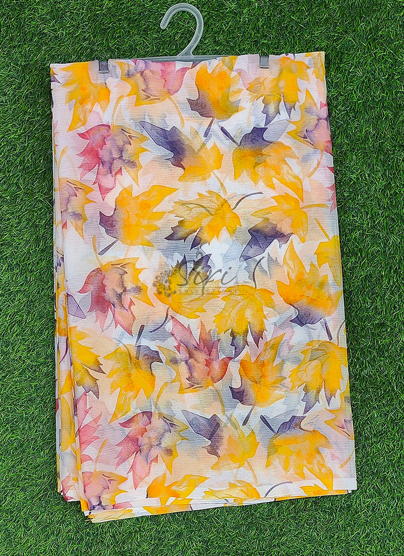 Exclusive Garden Vareli Printed Nara Chiffon Saree