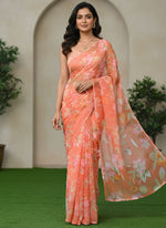 Load image into Gallery viewer, Exclusive Garden Vareli Printed Nara Chiffon Saree
