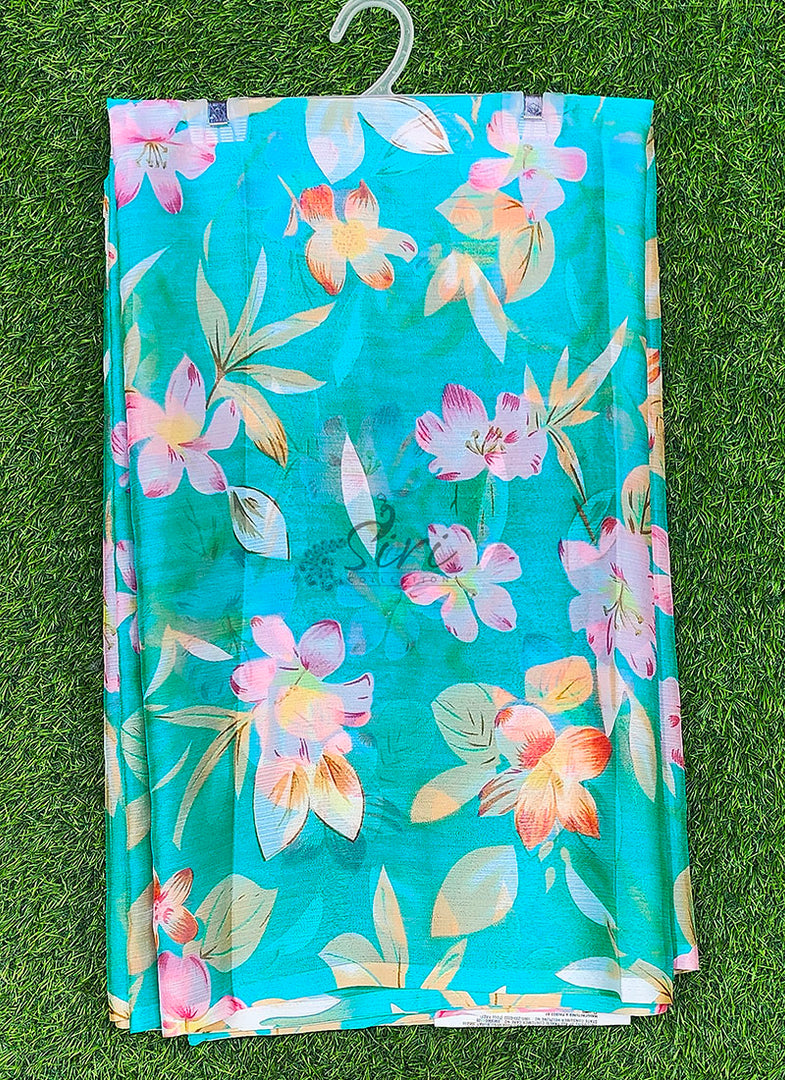 Exclusive Garden Vareli Printed Nara Chiffon Saree