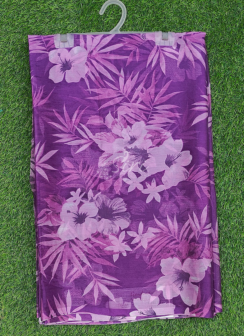 Exclusive Garden Vareli Printed Nara Chiffon Saree