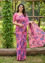 Load image into Gallery viewer, Exclusive Garden Vareli Printed Nara Chiffon Saree
