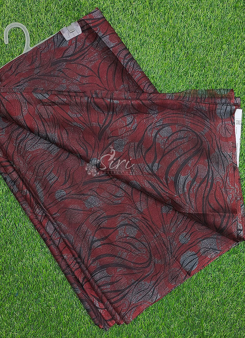 Latest Garden Vareli Printed Nara Chiffon Saree