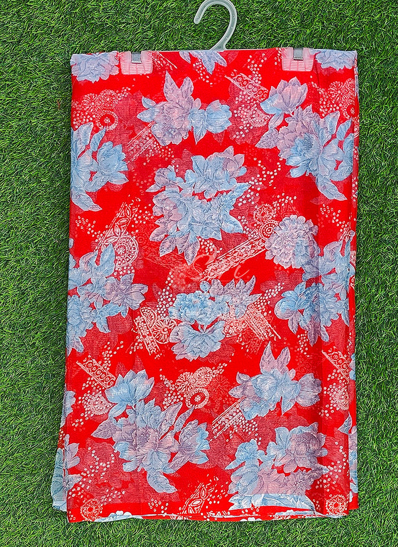 Exclusive Garden Vareli Printed Nara Chiffon Saree