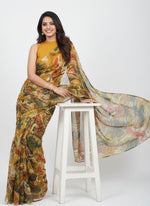 Load image into Gallery viewer, Latest Garden Vareli Printed Nara Chiffon Saree
