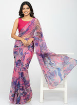 Load image into Gallery viewer, Latest Garden Vareli Printed Nara Chiffon Saree

