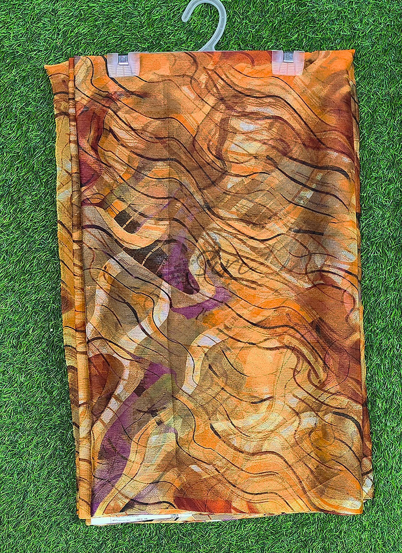 Latest Garden Vareli Printed Nara Chiffon Saree