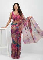 Load image into Gallery viewer, Latest Garden Vareli Printed Nara Chiffon Saree
