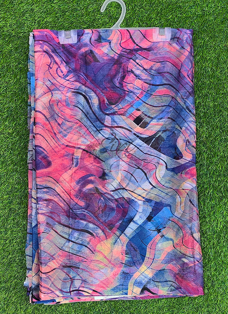 Latest Garden Vareli Printed Nara Chiffon Saree