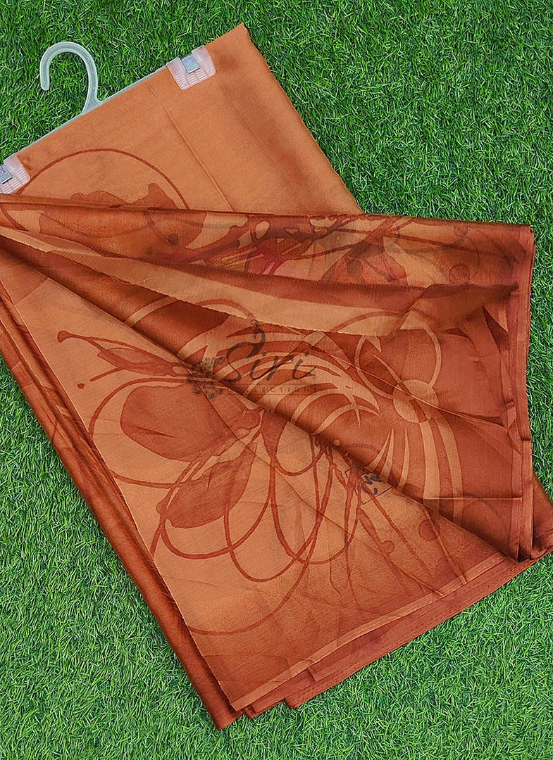 Latest Garden Vareli Printed Nova Nara Chiffon Saree