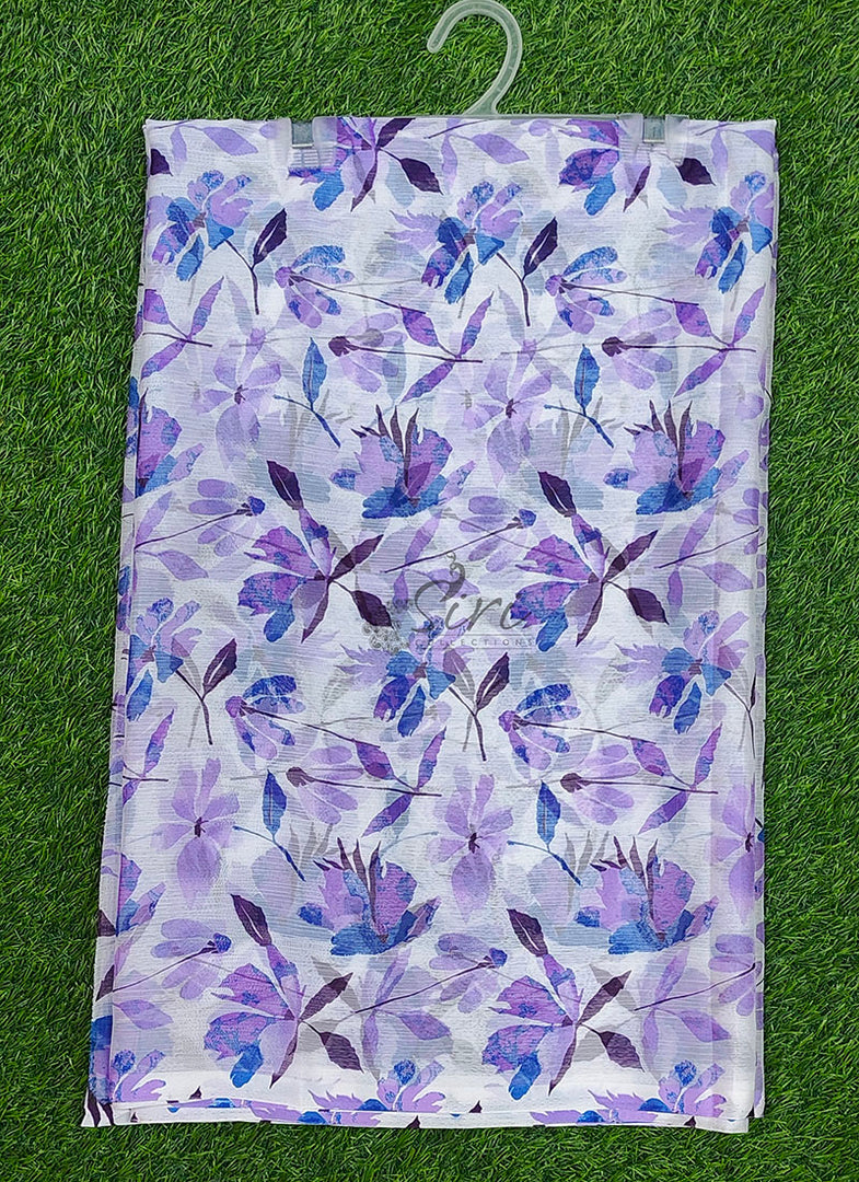 Beautiful Garden Vareli Printed Nara Chiffon Saree
