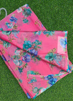 Load image into Gallery viewer, Beautiful Garden Vareli Printed Nara Chiffon Saree
