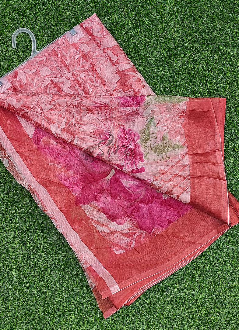 Beautiful Garden Vareli Printed Nova Nara Chiffon Saree