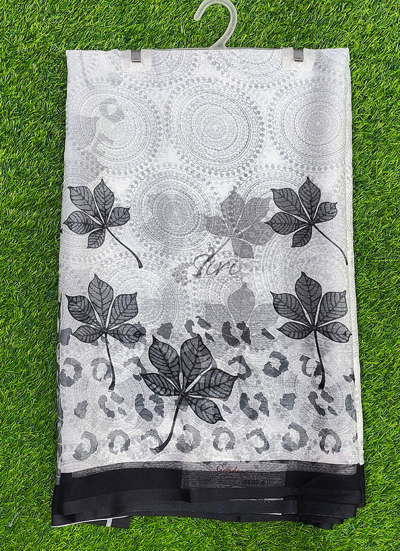 Beautiful Garden Vareli Printed Nova Nara Chiffon Saree