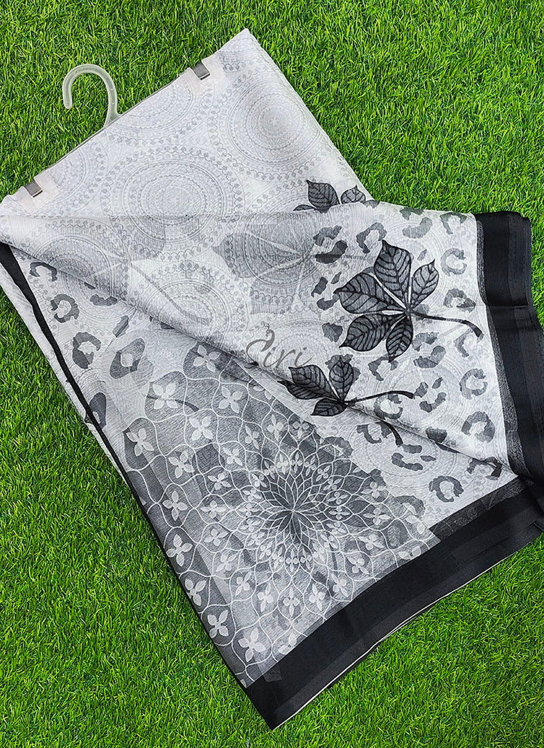 Beautiful Garden Vareli Printed Nova Nara Chiffon Saree