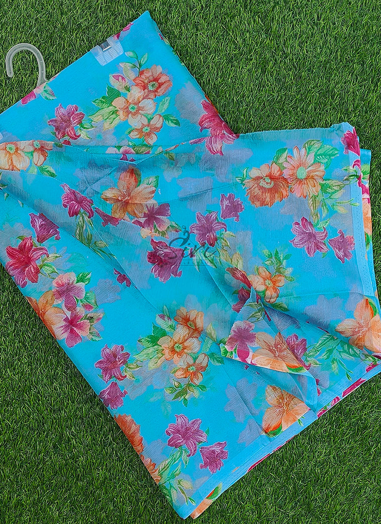 Exclusive Latest Garden Vareli Nara Chiffon Saree