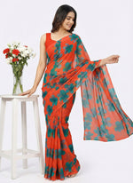 Load image into Gallery viewer, Exclusive Garden Vareli Printed Nara Chiffon Saree