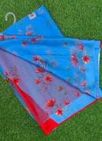 Load image into Gallery viewer, Beautiful Garden Fiona Border Nara Chiffon Saree

