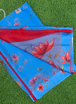Load image into Gallery viewer, Beautiful Garden Fiona Border Nara Chiffon Saree
