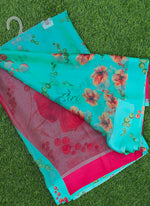 Load image into Gallery viewer, Beautiful Garden Fiona Border Nara Chiffon Saree
