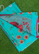 Load image into Gallery viewer, Beautiful Garden Fiona Border Nara Chiffon Saree
