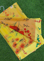 Load image into Gallery viewer, Beautiful Garden Fiona Border Nara Chiffon Saree
