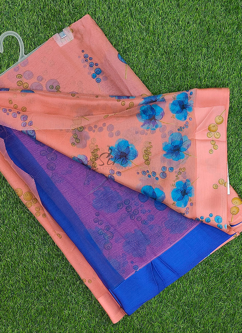 Beautiful Garden Fiona Border Nara Chiffon Saree